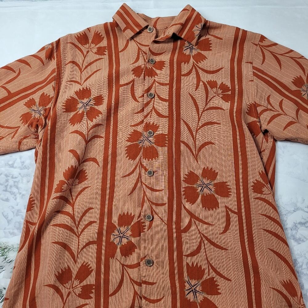 Tommy Bahama Sienna Tencel Lyocell Floral Button Front Shirt size Large - Picture 4 of 10
